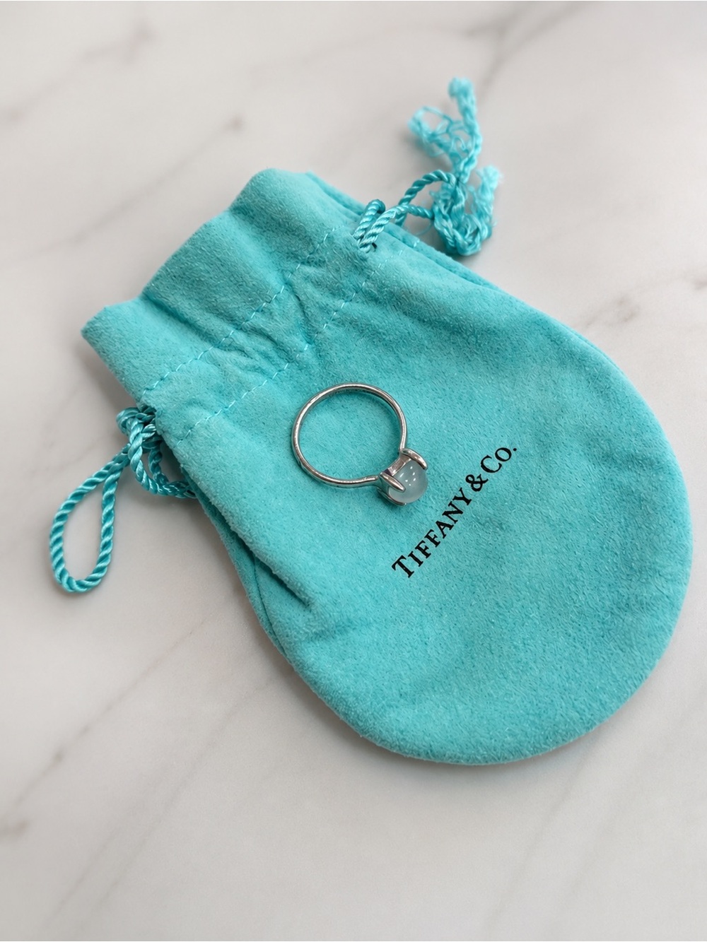 Tiffany & Co. Sugar Stacks Sterling Silver Ring + Tiffany Pouch size 9